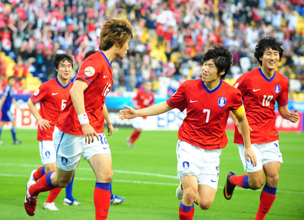 2011 AFC 아시안컵 4강 일본전서 전반전 기성용이 선제골을 넣은 뒤  ⓒ뉴시스