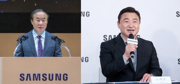 삼성전자가 '반도체 수장' 전영현 대표이사 부회장(왼쪽), '모바일·가전 수장' 노태문 대표이사 사장의 2인 대표 체제를 복원시켰다. ⓒ뉴시스
